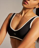 Butterbod™ Contrast Scoop Neck Bra - Black