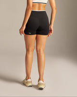 Butterbod™ Contrast wrap waist Hourglass Shorts - Black