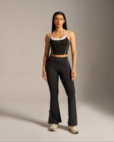 Butterbod™ Contrast Booty-Sculpt Flare Pants - Black