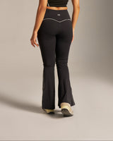 Butterbod™ Contrast Booty-Sculpt Flare Pants - Black