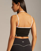 Butterbod™ Contrast Dual Strap Tank - Black