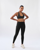 Sportbod™ Micro Halter Bra - Nightshade Black