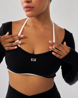 Sportbod™ Long Sleeve Contrast Top - Black