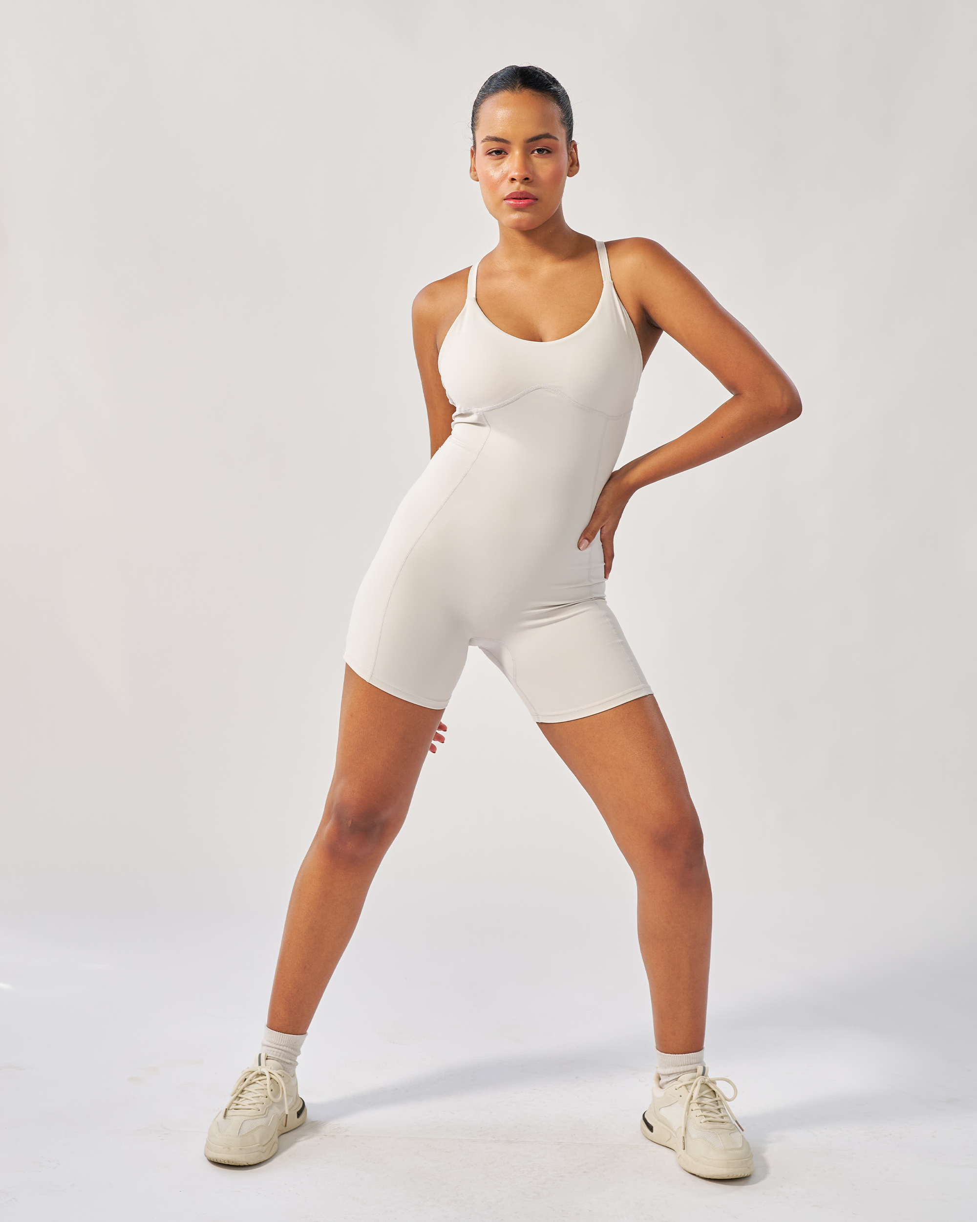 ButterBod™ Corset Bodysuit with builtin bra White Sand Ela Wear