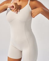 ButterBod™ Corset Bodysuit with built-in bra - White Sand