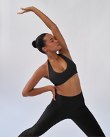 Sportbod™ Micro Halter Bra - Nightshade Black