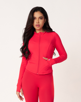 ButterBod™ Long Sleeve Zip Up Jacket  - Scarlet Red
