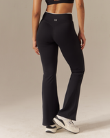 Butterbod™ Contrast wrap waist Flare Pants - Black