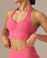 Ultraflex™ Ruched Halter Bra - Dusty Rose