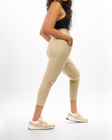 Nylon Crop Movement Pants - Beige