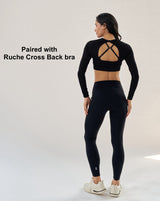 Essential Long Sleeve Crop Top - Black