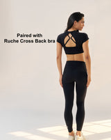 Essential Short Sleeve Crop Top - Black