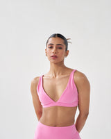 SportBod™ Plunge bralette - Cowgirl Pink