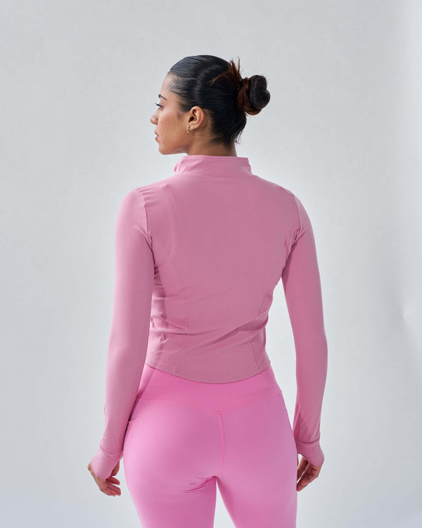ButterBod™ Long Sleeve Zip Up Jacket  - Blush Pink