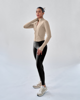 ButterBod™ Long Sleeve Zip Up Jacket  - Beige