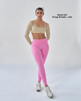 Butterbod™ Long Sleeve Crop Bra  - Latte