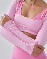Butterbod™ Long Sleeve Crop Bra  - Flamingo Pink