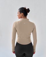 ButterBod™ Long Sleeve Zip Up Jacket  - Beige