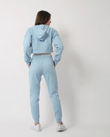 Cropped hoodie and jogger SET - Powder Blue