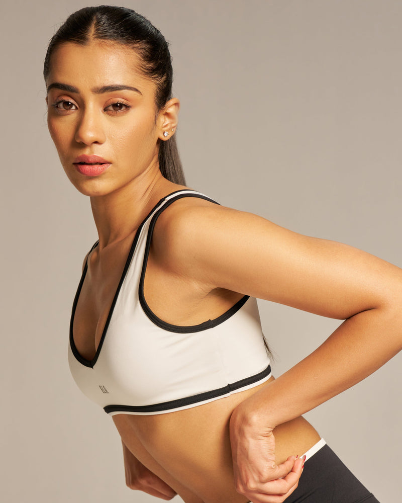 Butterbod™ Contrast Scoop Neck - White