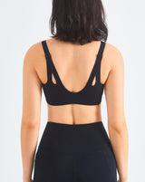 ButterBod™ Scoop neck adjustable band bra - Black Candy