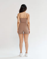 Embrace the subtlety of our nude playsuit, crafted for a body-hugging fit and a seamless front. Soft neckline, adjustable spaghetti straps, and a built-in shelf bra ensure both style and support. Quick Drying, 4 Way Stretch, Lightweight & Breathable