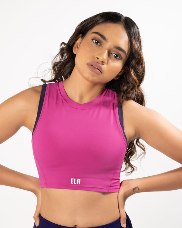 ButterBod Longline Sports Bra - Bubblegum Pink