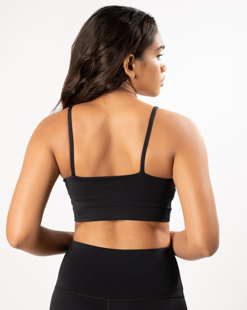 ButterBod Longline Sports Bra - Black Candy – Ela Wear