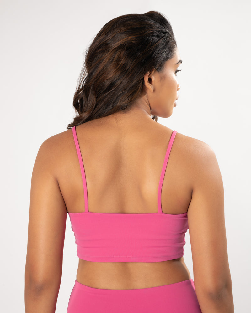 ButterBod Longline Sports Bra - Bubblegum Pink